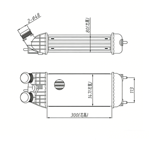 <span class=keywords><strong>Intercooler</strong></span> 0384.N8 pour Peugeot 207 <span class=keywords><strong>308</strong></span> 2008 1.6 THP RCZ - Référence croisée 96594 / PE4361 / 30460 - Product Image 3