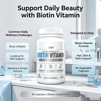 OEM Toptan Biotin Vitamin Kapsülleri 90 Adet Toplu 10000mcg Besin Takviyesi Özel Etiket Distribütör Tedariki İçin