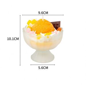 Ice Cream Ball Scented Candle Cute Dessert Bowl <b>Glass</b> Jar Paraffin Wax Art Candle Handmade Home Decor - Product Image 3