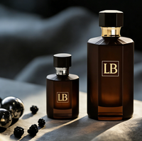 Flacons de parfum en verre transparents heptagonaux personnalisables de 50 ml et 100 ml, très demandés, avec vaporisateur à pompe et boîte d'emballage