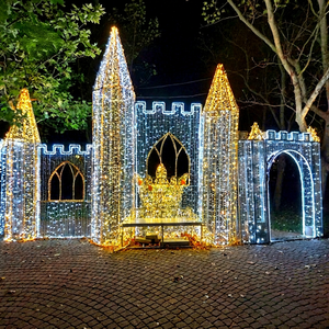 Large Outdoor Christmas Castle Decoration with LED Illumination for Theme Park Resort and Holiday <b>Light</b> Displays - Product Image 1