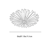 Plafonnier moderne en métal doré à rayons radiaux, style étoile, pour salon, chambre, couloir, hall d'entrée