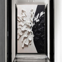 Papier peint mural 3D abstrait floral sans couture en fibre synthétique imperméable anti-salissure pour la décoration moderne du salon et du porche