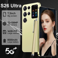 Nuevo Teléfono Móvil Inteligente S26 Ultra 5G Original Desbloqueado, Pantalla HD de 7.3 Pulgadas, 16GB de RAM + 1TB de Almacenamiento, Procesador Deca Core