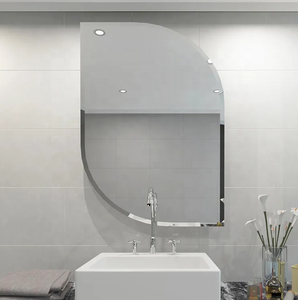 <span class=keywords><strong>Miroir</strong></span> mural en verre de forme irrégulière moderne avec cadre en métal, <span class=keywords><strong>miroir</strong></span> de courtoisie portable pour la maison et la salle de bain - Product Image 2