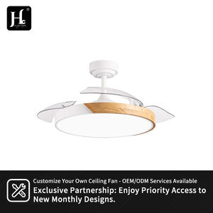 Ventilador de Techo Retráctil Invisible de 42 Pulgadas con Control Remoto Inteligente y Luz LED Moderna - Product Image 5