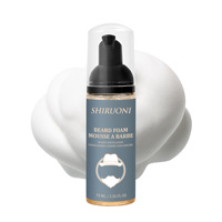 Mousse à barbe en marque propre, barbe douce et nettoyante en profondeur, nettoyant pour barbe pour tous les types de peau