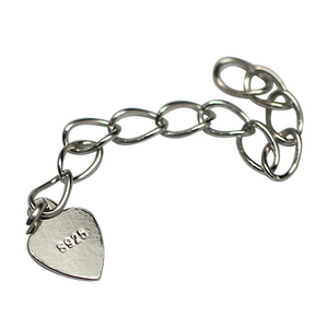 Beadsnice 925 Sterling Silver <strong>Necklace</strong> Bracelet Chain <strong>Extender</strong> with the heart charm pendent ID 27515 - Product Image 6