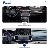 Penhui Hi-Fi 12,3 pulgadas DVD de coche para Honda Accord 9 2014-2017 DSP reproductor Multimedia Android 10,0 CarPlay 2 Din