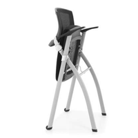 Chaise de bureau polyvalente en maille, équipée d'un tableau d'écriture et de roulettes amovibles, siège flexible pour réunions/formations