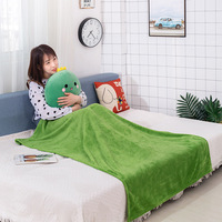Couverture-claquettes en peluche pour adultes et enfants, motif animal, en polaire douce et coton, technique de tissage, pour la sieste et les pique-niques