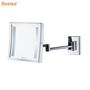 Beelee-<span class=keywords><strong>Espejo</strong></span> de <span class=keywords><strong>pared</strong></span> <span class=keywords><strong>plegable</strong></span> M2028, Forma cuadrada, aumento 3X, maquillaje, sin luces LED - Product Image 5
