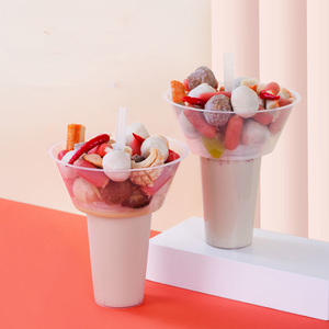 500ml và 700ml PP Snack trà sữa cốc nước trái cây sáng tạo PP cốc nhựa - Product Image 5