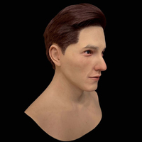 Masque masculin hyper réaliste de haute qualité, personnalisable, jeune homme élégant, déguisement de travesti, masques en silicone pour Halloween