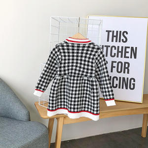 เสื้อผ้าเด็กเกาหลีขายส่ง ชุดเดรสเด็กผู้หญิงแขนยาวลำลองลายสก็อต ล่าสุด จากซัพพลายเออร์จีน - Product Image 5