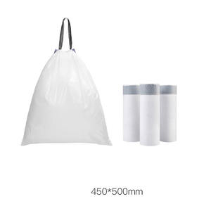 CFC 8 galones 0,8 mil bolsa de basura con cordón de cocina mediana limpieza del hogar bolsas de basura desechables portátiles - Product Image 1