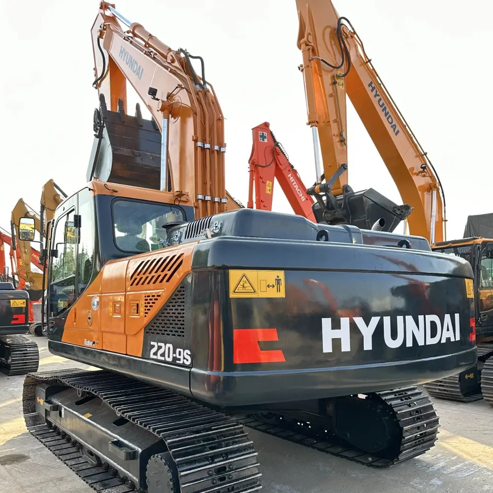 מחיר רגיל ביותר מקורי hydundai 220lc-9 20 טון מחפר השתמש מכונות שני מחפרים יד שנייה