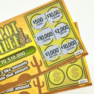 Billet de loterie à gratter 4 couleurs 2x4 "Salon commercial Tirage au sort 1k Pcs Livraison rapide Loterie Carte à gratter - Product Image 5