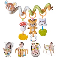 Tumama enfants en peluche doux hochets jouet mignon ours bébé poussette suspendu hochet jouet nouveau-né activité bébé landau animaux spirale jouets