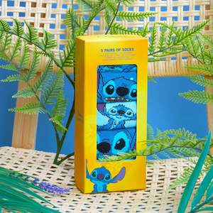 Chaussettes de dessin animé Stitch, 5 paires, boîte cadeau, chaussettes unisexes mignonnes - Product Image 4