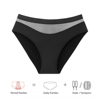 Culotte Menstruelle en bambou coloré à 4 couches, sous-vêtements menstruels Super absorbants et étanches