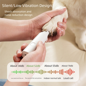 Pemotong Kuku Kucing Elektrik Portabel Profesional Tenang yang Dapat Diisi Ulang dengan Lampu LED untuk Anjing dan Hewan Peliharaan - Product Image 3