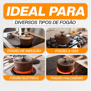 Ensemble de casseroles en aluminium forgé de haute qualité avec couvercles en verre et poignées en bakélite, 6 pièces, compatible induction, revêtement céramique - Product Image 6
