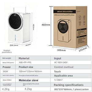 <span class=keywords><strong>Deshumidificador</strong></span> Eléctrico OEM Transfronterizo de 230V, Silencioso, de Gran Área y <span class=keywords><strong>Compacto</strong></span> para Eliminar la Humedad en Interiores del Hogar - Product Image 2