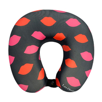 Kit de voyage pour avion de voiture Cou Cervical Head Support Soft U Shape Neck Travel Pillow for Sleeping Memory Foam Solid 100% Polyester