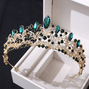 Belloworld HC1305 Quinceanera diademi e corone da sposa corona da sposa corona rosa fiore di strass corone di cristallo - Product Image 2
