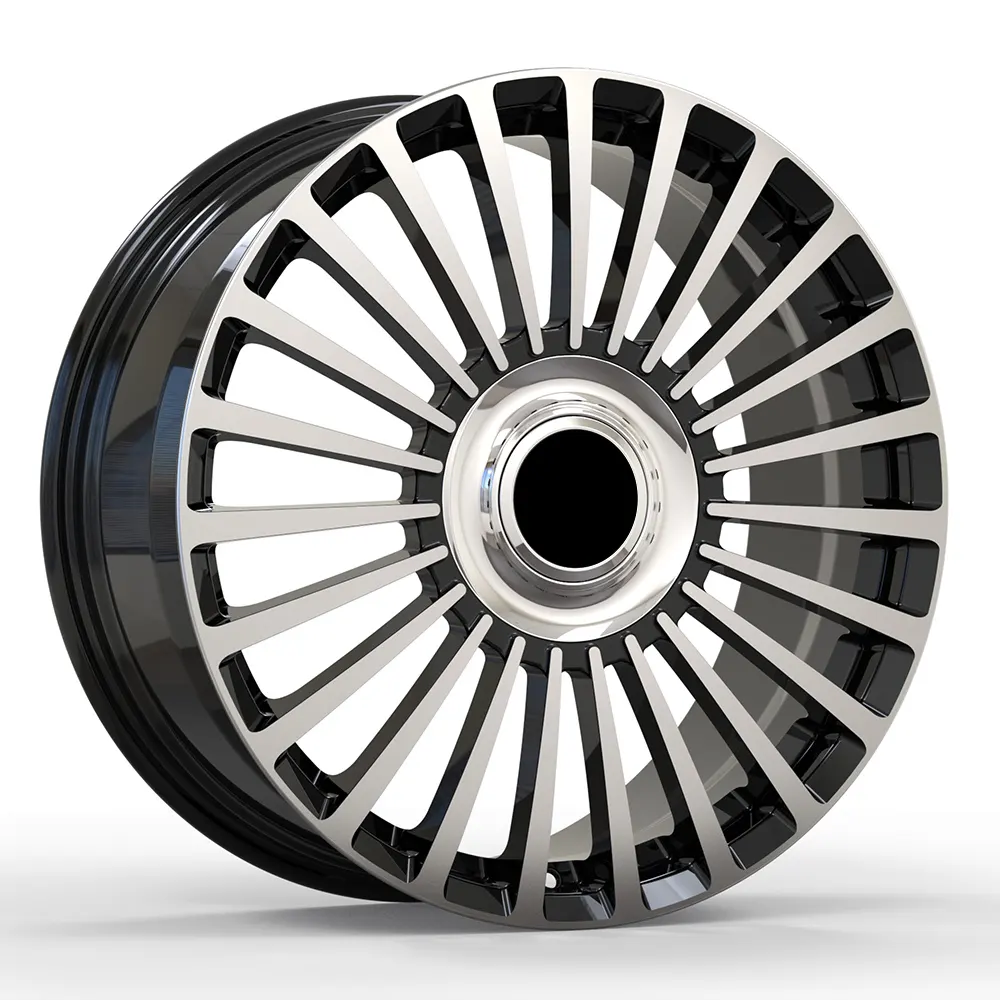 Accesorios de coche ruedas forjadas 18 20 pulgadas negro brillante cara de la máquina 5x114,3 ruedas llantas para Toyota Sienna
