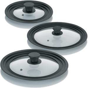 Joywave nhà máy bán buôn ráp Tempered Glass nồi Bìa chịu nhiệt phổ Silicone nắp cho chậu chảo và skillets - Product Image 1