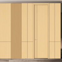 Porte intérieure moderne minimaliste en bois massif, résistante à l'eau, insonorisée, à panneau plat, manuelle, pour chambre, bureau, hôtel