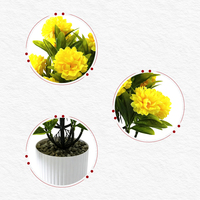Plantes artificielles jaunes en pot, arrangements floraux artificiels pour la décoration d'automne de la maison et de la table, vente en gros