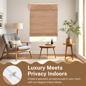 ظلال من خشب الخيزران بتصميم حديث ، بدون رباط ، بدون رباط للنوافذ أو المكاتب أو الفنادق - Product Image 3