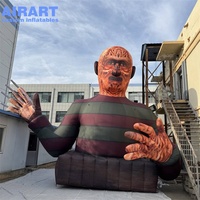 Nouveauté : Personnage d'horreur Krueger gonflable géant, démon tueur gonflable pour Halloween, décorations de jardin extérieur