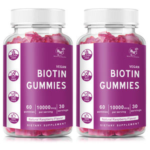 畅销素食生物素软糖天然覆盆子味高生物素含量促进角蛋白生产 - Product Image 5