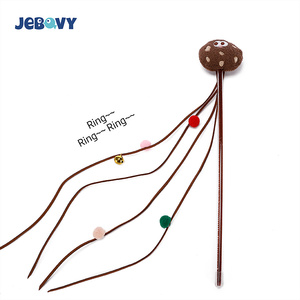 Canna da pesca per gattino bastone di <span class=keywords><strong>gatto</strong></span> fiocco di pelo noia gioco interattivo giocattoli per gatti - Product Image 6