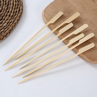 Brochettes plates en bambou compostables écologiques de qualité alimentaire pour grillades, shish kebab, fruits et viandes