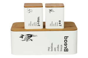 BX Nắp Tre Lưu Trữ Thực Phẩm Trà Đường Cà Phê Hộp Bánh Mì - Product Image 3