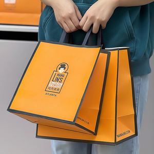 Sac en papier kraft personnalisé, biodégradable, respectueux de l'environnement, résistant à l'huile et à la graisse, pour l'emballage de la restauration rapide, hamburger, poulet frit - Product Image 5