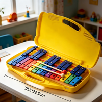 Colorful 25 Notes Glockenspiel Xylophone Percussion Rhythm Musical Educational Teaching Instrument Toy for Baby Kids Children