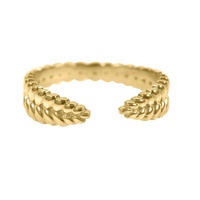 Bague ouverte en argent simple de style italien, bijoux personnalisés bon marché pour femmes