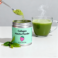 Collagène Matcha à Marque Privée Personnalisée 100g/sachet Poudre de Thé Vert Collagène/Protéine Poudre de Matcha