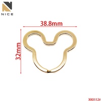 Grosir cincin kunci belah bintang logam tas tangan dompet Promosi cincin gantungan kunci Logo kustom cincin kunci datar warna-warni untuk tas kulit