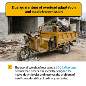 Tricycle électrique motorisé à trois roues, fabriqué en usine, <span class=keywords><strong>pour</strong></span> le transport de marchandises ou de passagers, avec benne basculante automatique. - Product Image 4
