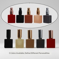 Flacon vaporisateur carré en verre floqué pour parfum, 10 ml, mini, portable, couleur personnalisée, conteneur d'échantillon de parfum de luxe TX-I-25
