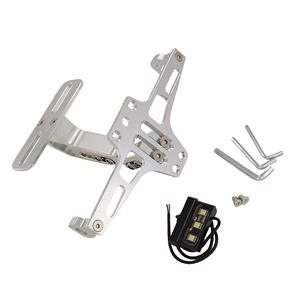 Accesorios para Motos, <span class=keywords><strong>Soporte</strong></span> de Matrícula Telescópico Plegable de Aleación de Aluminio CNC con Luz - Product Image 4