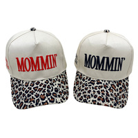 Gorra de Béisbol Estructurada de 5 Paneles con Estampado de Leopardo, Visera Curva, Logotipo Personalizado OEM, Bordado, Logotipo Impreso, Gorra Moderna de Moda al por Mayor