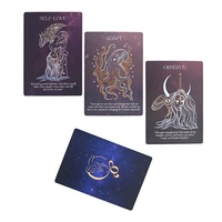 Jeu de cartes de tarot personnalisé avec guide Cartes de tarot Cartes d'affirmation en feuille d'or